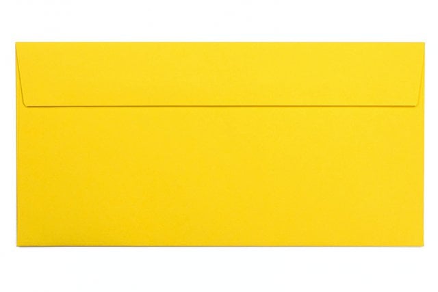 Envelopes DIN long adhesive, yellow