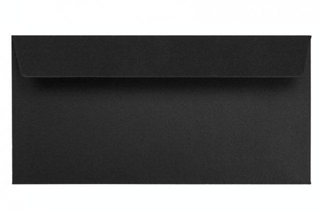DIN long Self-Adhesive Envelopes, Black