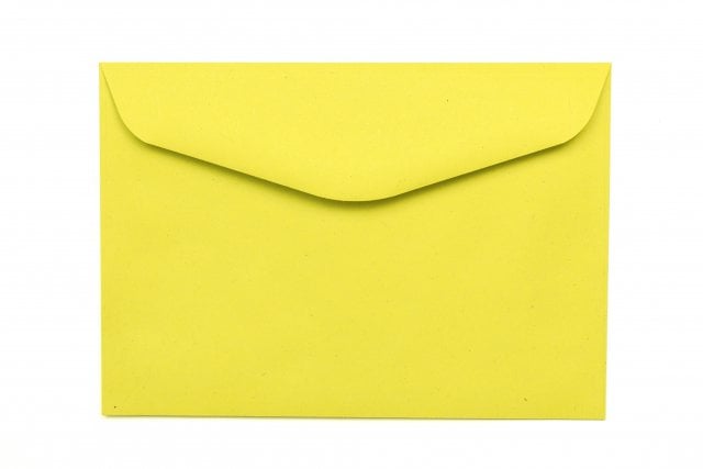 DIN C6 Envelopes, Recycled Yellow