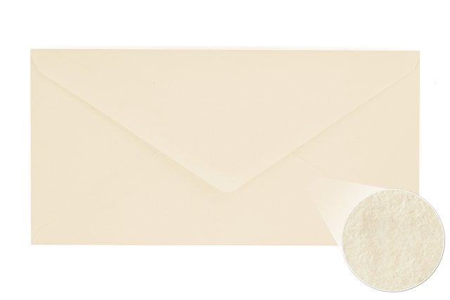 DL Envelopes, Cream, hammered texture
