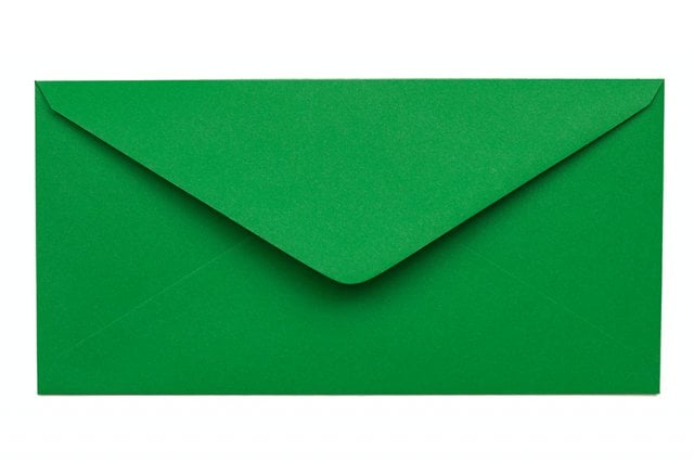DIN long envelopes, deep green