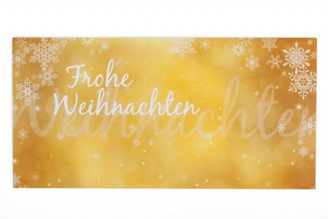 Envelopes DIN Long, Yellow Print, Christmas Snow