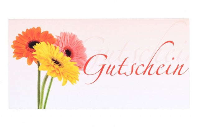DIN Lang Envelopes, Flower Print, Voucher