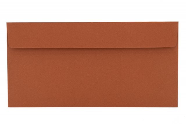 Envelopes DIN long adhesive, terracotta