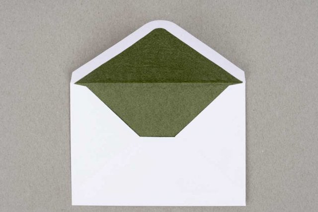 Envelopes DIN C6, White with green lining