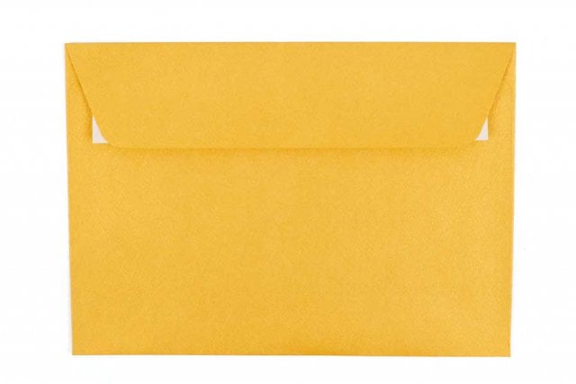 DIN C6 Peel-and-Seal Envelopes, Gold Metallic Texture