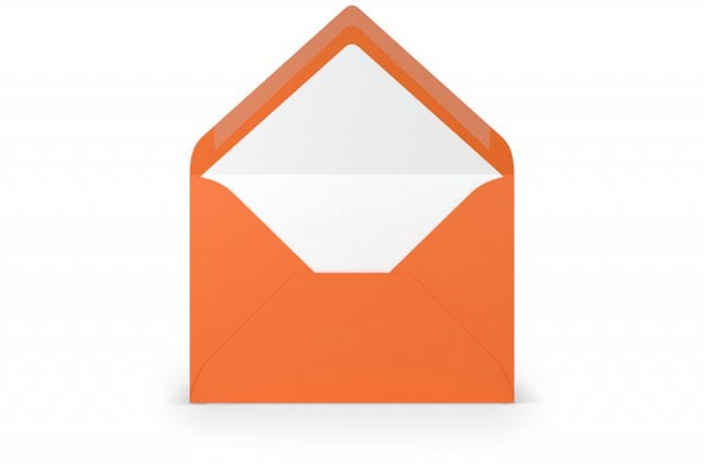 DIN B6 Envelopes, Orange Lined