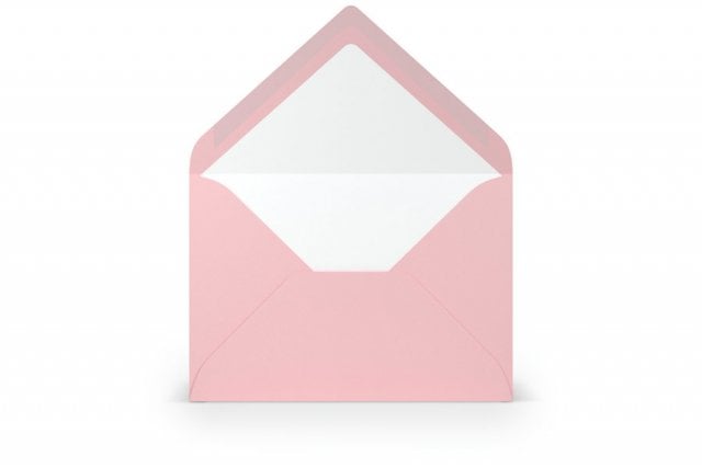 Envelopes DIN B6, Rose Lined