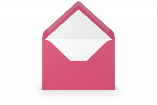 Envelopes DIN B6, Pink Lined