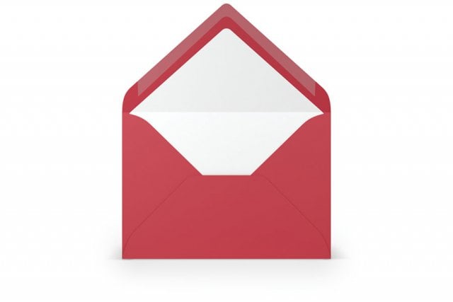 DIN B6 Envelopes, Red-lined