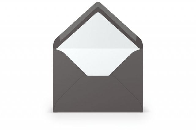 DIN B6 Envelopes, Dark Grey lined