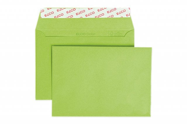 Elco DIN C6 Self-Adhesive Envelopes, Intense Green