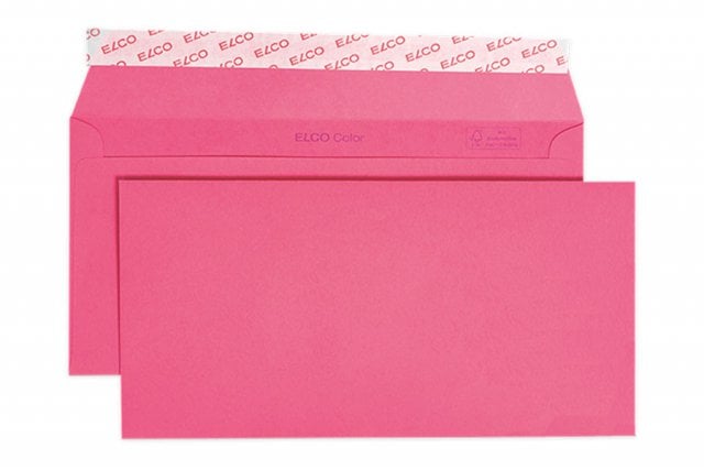 Elco DIN Long+ self-adhesive envelopes, Eosin Red