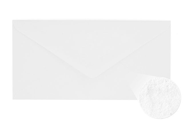 DL Envelopes, White, hammered texture