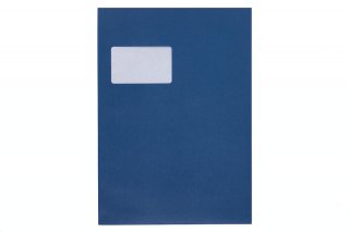 DIN C4 self-adhesive envelopes with window, Dark Blue print