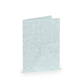 Folding Cards DIN A6, Marbled Aqua Blue
