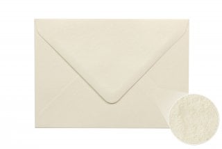 DIN B6 Envelopes, Cream, hammered texture