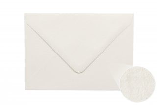DIN B6 Envelopes, White, Hammered Texture