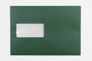 DIN C5 self-adhesive envelopes with window, Dark Green Print