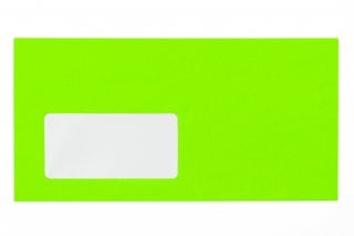 Envelopes DIN Long with Window, Neon Green