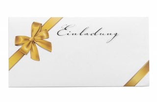 DIN Lang Envelopes, White with Print, Invitation