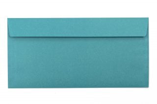 DIN Long Self-Adhesive Envelopes, Turquoise Print