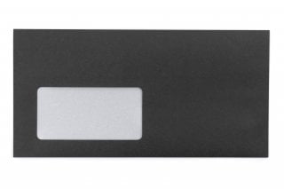 DIN Long Envelopes with Window, Black Print