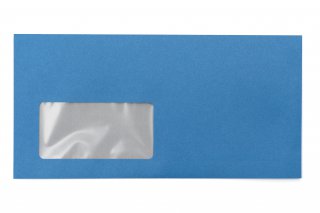 Envelopes DIN Lang+ with Window, Blue Print