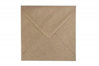 Envelopes Square 140x140 mm, Ribbed Kraft Paper
