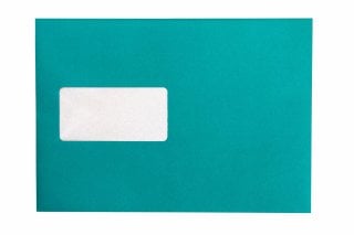 Envelopes DIN C5 self-adhesive with window, Turquoise Print