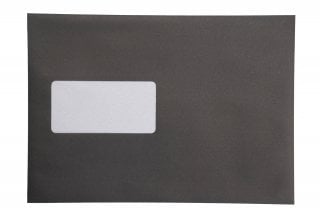 DIN C5 Self-Adhesive Envelopes with Window, Black Print