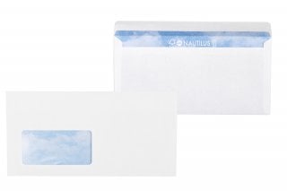 DIN long Self-Adhesive Envelopes, Recycled White with Window
