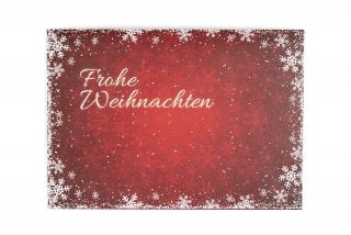 DIN C6 envelopes, Red print, Christmas Snow
