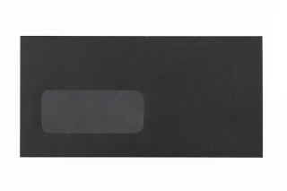 DL Envelopes with Window, Black