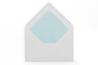 Envelopes DIN C6, White with Light Blue Lining