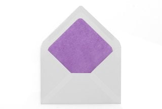 Envelopes DIN C6, White with Purple Lining