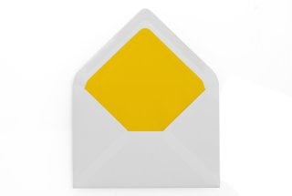 Envelopes DIN C6, White with Yellow Lining