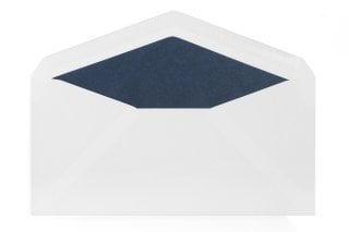 DL Envelopes, White with Dark Blue Lining
