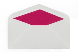 DL Envelopes, White with Pink Lining