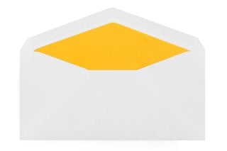 Envelopes DIN long, White with Yellow Lining