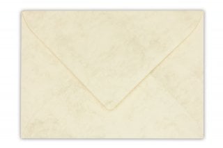 DIN C6 Envelopes, marbled Cream