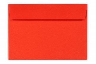 DIN C6 Self-Adhesive Envelopes, Fluorescent Red