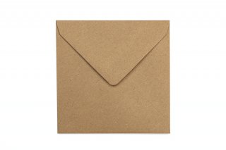 Square Envelopes 155x155 mm, Kraft Paper
