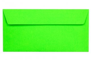 DIN Long Self-Adhesive Envelopes, Neon Green