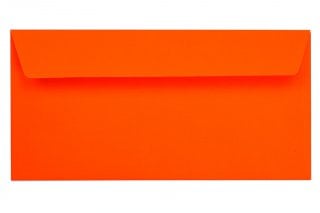 DIN Lang Self-Adhesive Envelopes, Neon Red