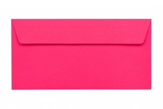 DIN Long Self-Adhesive Envelopes, Neon Pink