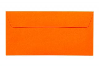 DIN Long Self-Adhesive Envelopes, Neon Orange