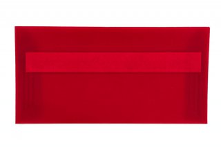 DIN Long Self-Adhesive Envelopes, Transparent Red