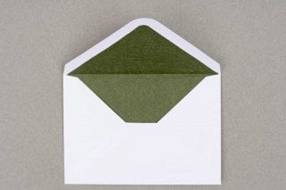 Envelopes DIN C6, White with green lining