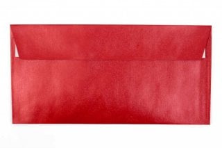 DIN Long Self-Adhesive Envelopes, Mother-of-Pearl Red